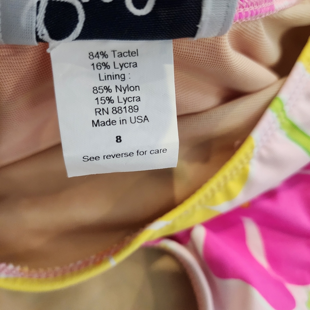 Lilly Pulitzer Women's Floral Halter Neck Two Piece Swimsuit Bathing Suit Size 8 - Picture 4 of 13